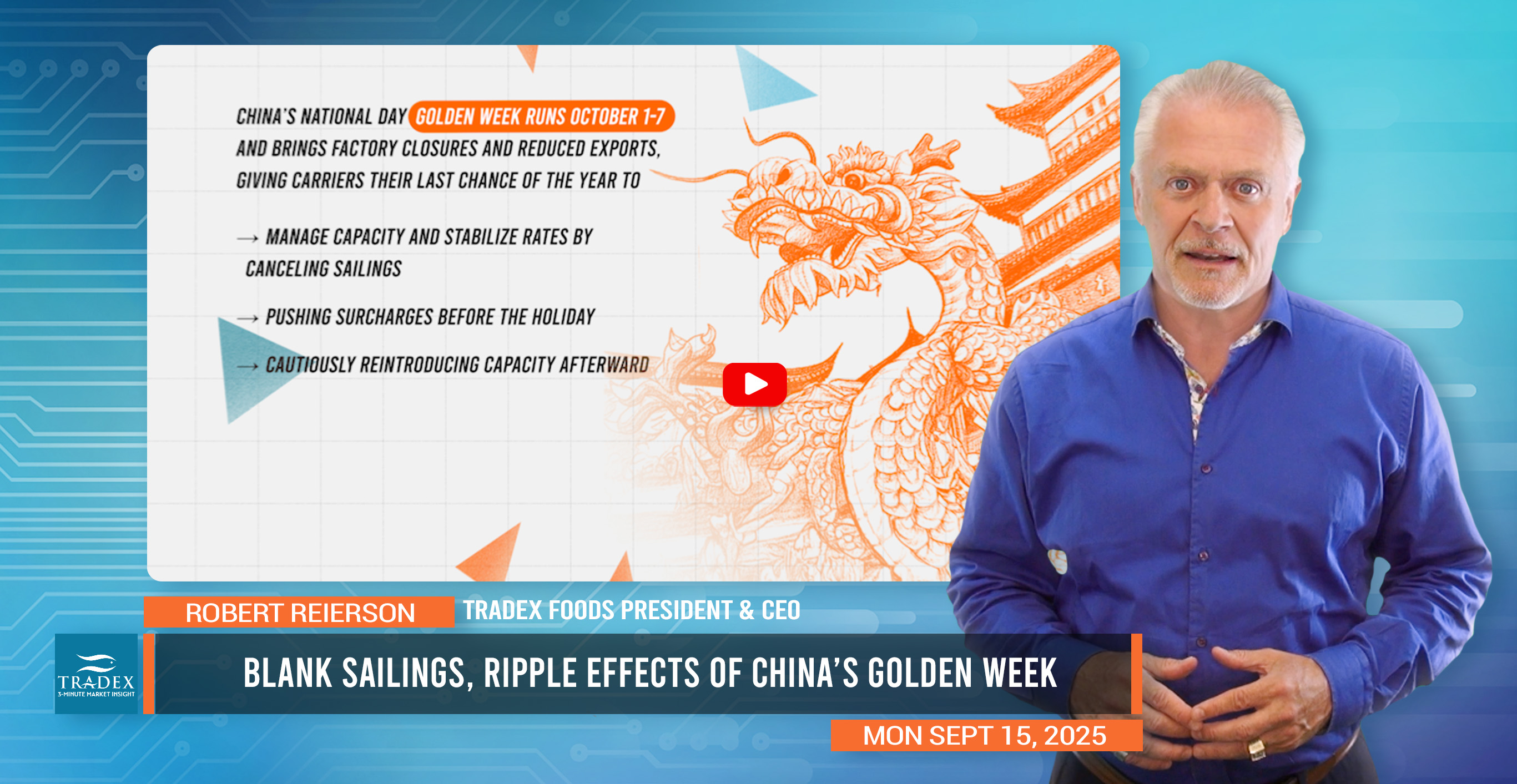 Blank Sailings, China’s Golden Week